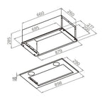 90cm Silver Canopy Cooker Hood Extractor - SIA CUP90SI