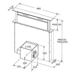 90cm Black Downdraft Extractor Cooker Hood – SIA DD90BL - London Houseware - 6