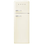 294L Retro Static Smeg Fridge Freezer, 80/20, Cream - FAB30RCR5UK - London Houseware - 1
