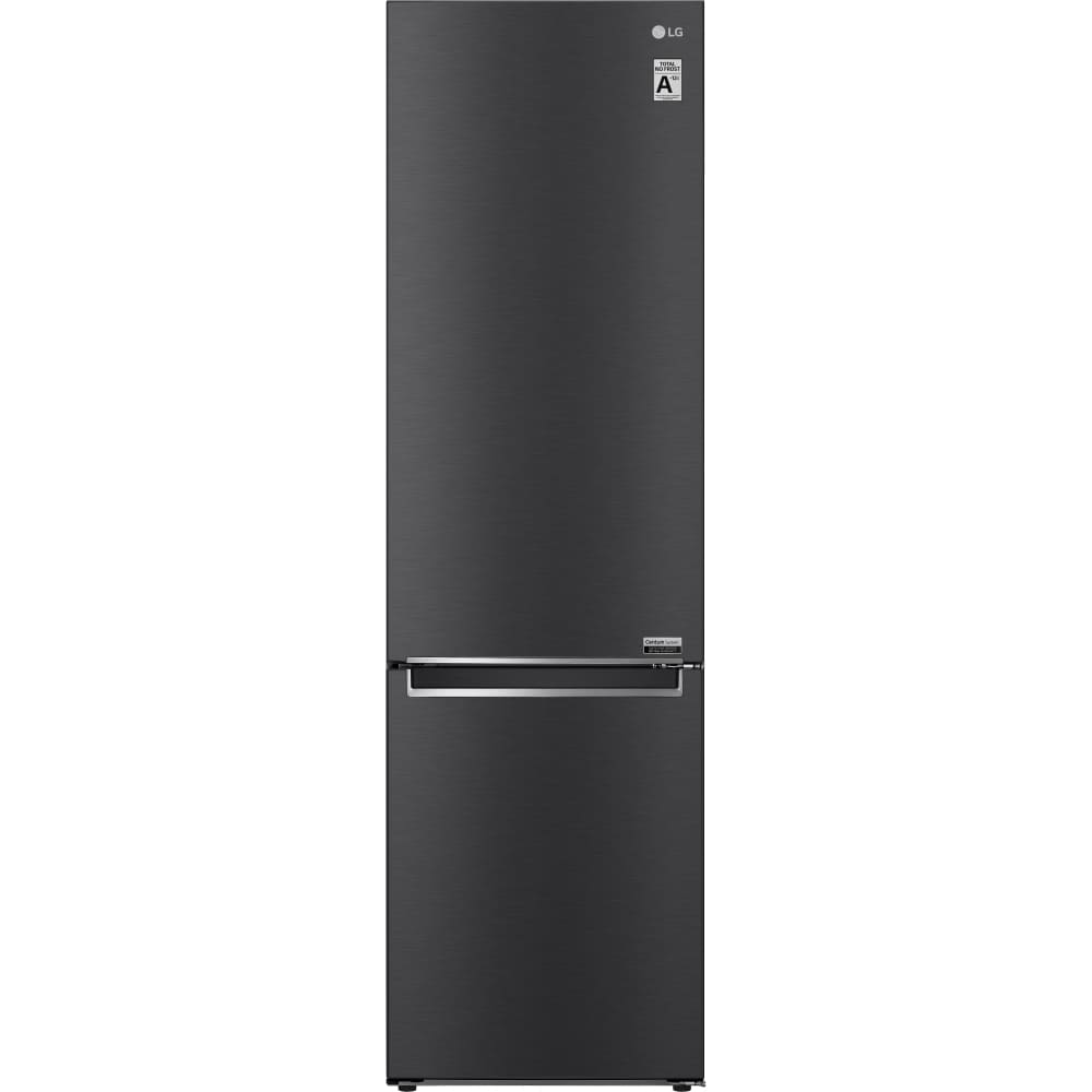 384L No Frost Black Fridge Freezer, 70/30 Freestanding - LG GBB92MCB2P - London Houseware - 1