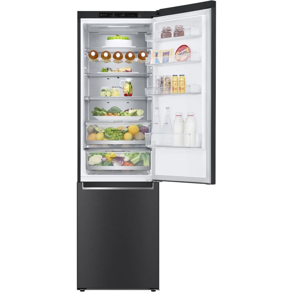 384L No Frost Black Fridge Freezer, 70/30 Freestanding - LG GBB92MCB2P - London Houseware - 3