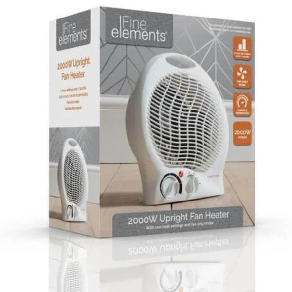 Portable Upright Fan Heater, Fine Elements - HEA1006GE - London Houseware - 3