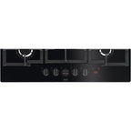 Black 5 Burner AEG Gas Hob Flame Light - HKB75450NB - Naamaste London Homewares - 6