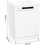 Hisense Dishwasher, White Freestanding - HS673C60WUK - London Houseware - 14
