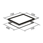 75cm Black 5 Zone Induction Hob/ Touch Control - SIA INDH75BL - London Houseware - 6