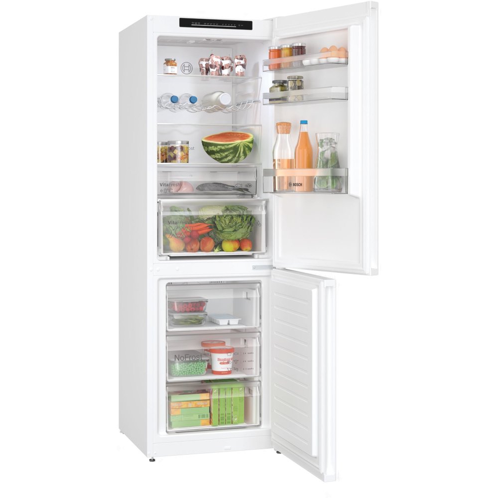 321L No Frost Bosch Fridge Freezer, 60/40, White - KGN362WDFG - London Houseware - 6