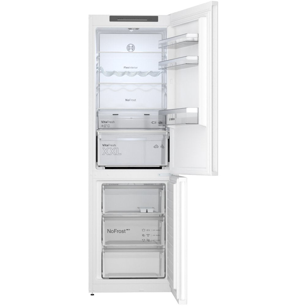 321L No Frost Bosch Fridge Freezer, 60/40, White - KGN362WDFG - London Houseware - 3
