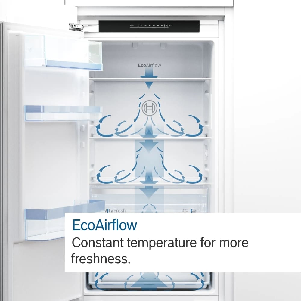 249L No Frost Bosch Integrated Fridge Freezer, 50/50, White - KIN85NSE0G Series 2 - London Houseware - 2