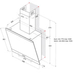 Hotpoint PHVP 6.6F LM K-Angled Cooker Hood - London Houseware -5