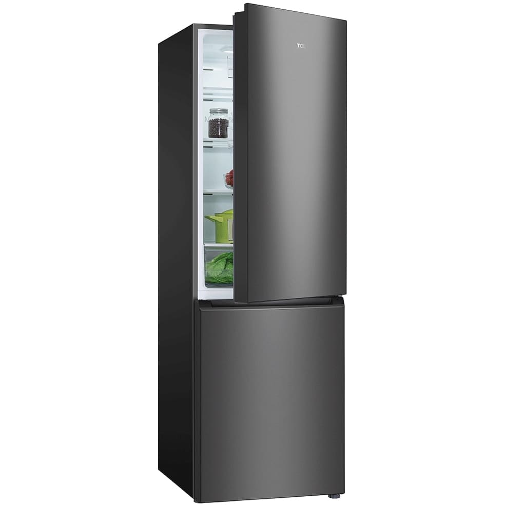 202L No Frost Freestanding Fridge Freezer, Dark Silver, 70/30 - TCL RF282BSE0UK