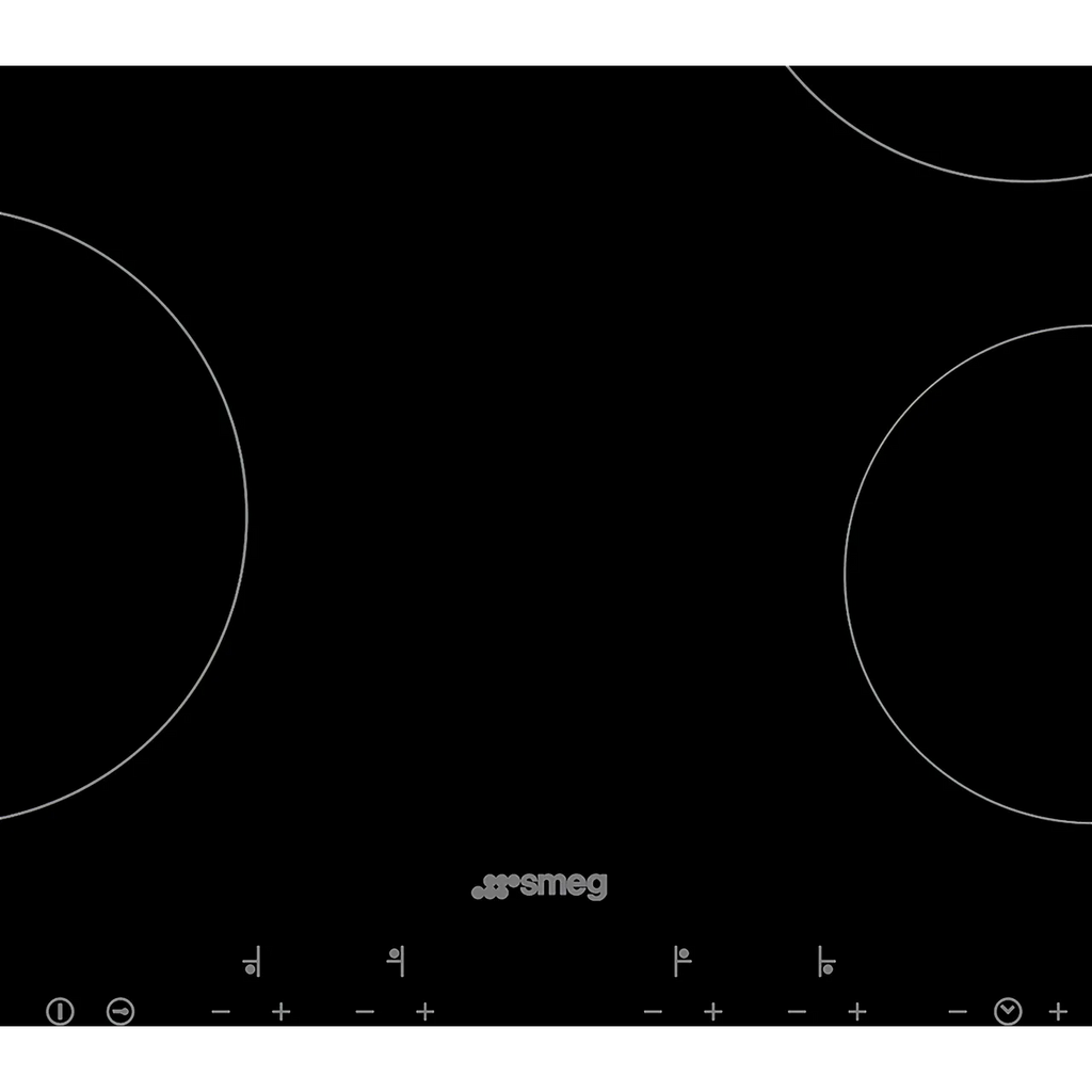 60cm 4 Zone Electric Ceramic Hob, Black Ceramic Glass - Smeg SE364TD - Naamaste London Homewares - 2