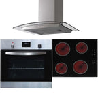 SIA 60cm Chimney Cooker Hood , SS Digital Single Oven & 4 Zone Ceramic Hob - London Houseware - 1