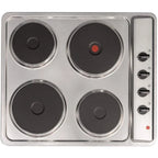 SIA 60cm SS Digital Electric Fan Oven, 4 Zone Electric Hob & Cooker Hood - London Houseware - 3