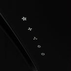 Black 70cm Angled Glass Cooker Hood Extractor Fan- SIA AT71BL - London Houseware - 5