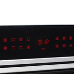 Black 13 Function Single Fan Oven, 70cm 5 Burner Gas Hob & Curved Cooker Hood - London Houseware - 8