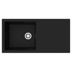 Black Kitchen Sink - SIA NALI10XLBL - 1.0 XL Bowl - London Houseware - 1