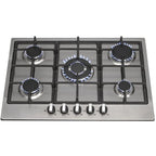70cm Stainless Steel 5 Burner Gas Hob – SIA R6 - London Houseware - 1