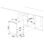 112L White Integrated Under Counter Fridge with Ice Box - SIA RFU102 - London Houseware - 11