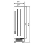 SIA WC30BL - 30 cm 19 Bottle Under Counter Wine Cooler Chiller - London Houseware - 8