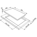 Black Smeg Gas Hob 5 Burner Victoria - SR975NGH - Naamaste London Homewares - 2