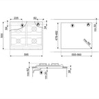 60cm 4 Burner Smeg Gas Hob Stainless Steel - SRV564GH3 - Naamaste London Homewares - 2