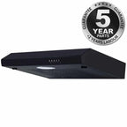 60cm Black Kitchen Extractor Fan / Visor Cooker Hood - SIA STH60BL - London Houseware - 2