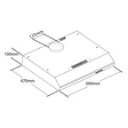 60cm Stainless Steel Kitchen Extractor Fan / Visor Cooker Hood - SIA STH60SS - London Houseware - 6