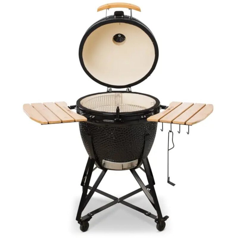 59cm Grande 23 Charcoal BBQ Grills, Black - Kamado Bono TQ0023ALLIN - Naamaste London Homewares - 5