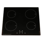 SIA 60cm Black Built-in Double Oven, 4 Zone Induction Hob & Chimney Cooker Hood - London Houseware - 9