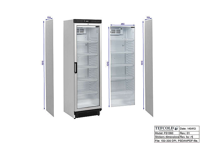 Tefcold FS1380WB Wine Bottle Cooler – 78 Bottle Capacity, Black Finish