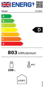 Tefcold FS1380WB Wine Bottle Cooler – 78 Bottle Capacity, Black Finish