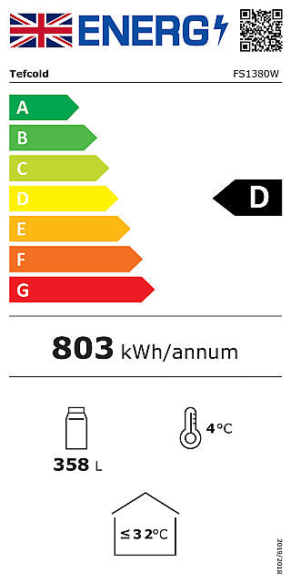 Tefcold FS1380WB Wine Bottle Cooler – 78 Bottle Capacity, Black Finish