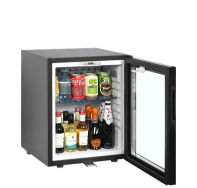 Tefcold TM35GC Black Double Glass Door Mini Bar Fridge – 35L Capacity